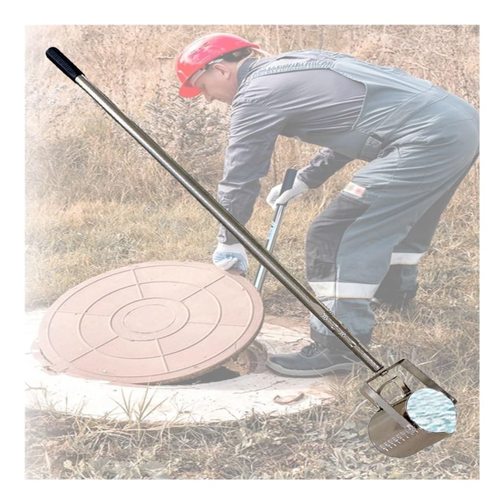 1/2/3/4/6 juegos de cucharón telescópico para muestreo de agua, vaso de precipitados pendular 500/1000 ml, cucharón graduado con varilla/palo para muestreo agua(1pc,500ML 0.86-2m(2.8-6.6'))