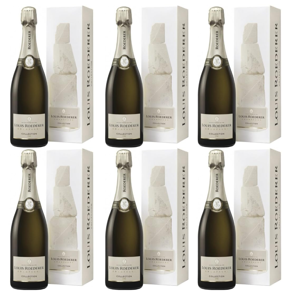 Louis Roederer Brut Collection 246 avec étuis - lot de 6 bouteilles de 75 cl