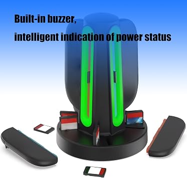 For Game Controller Charging Dock with USB C Cable Fast Station for 4 Controller Station Space Saving