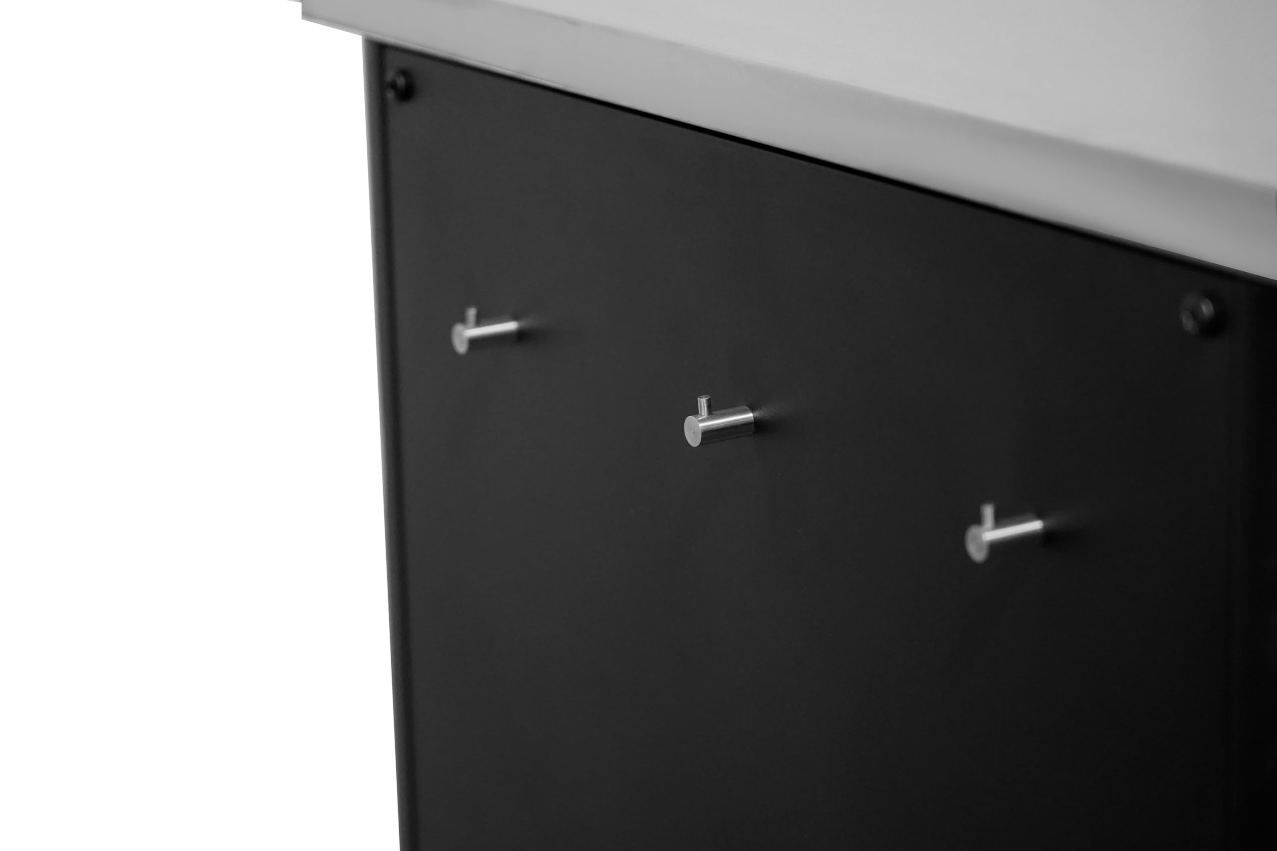 Table de Cuisine Extérieure Cozze® - Plan de Travail en Acier Inoxydable, Charge Max 100kg, avec Roues Robustes & Porte-Bouteille de Gaz, Noir