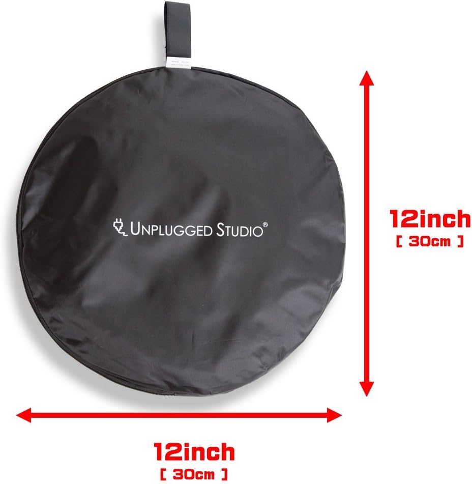 UNPLUGGED STUDIO 2in1 Triangle Reflector M Size AC-035 – Foldable White/Silver Light Modifier for Portrait, Product, and Macro Photography