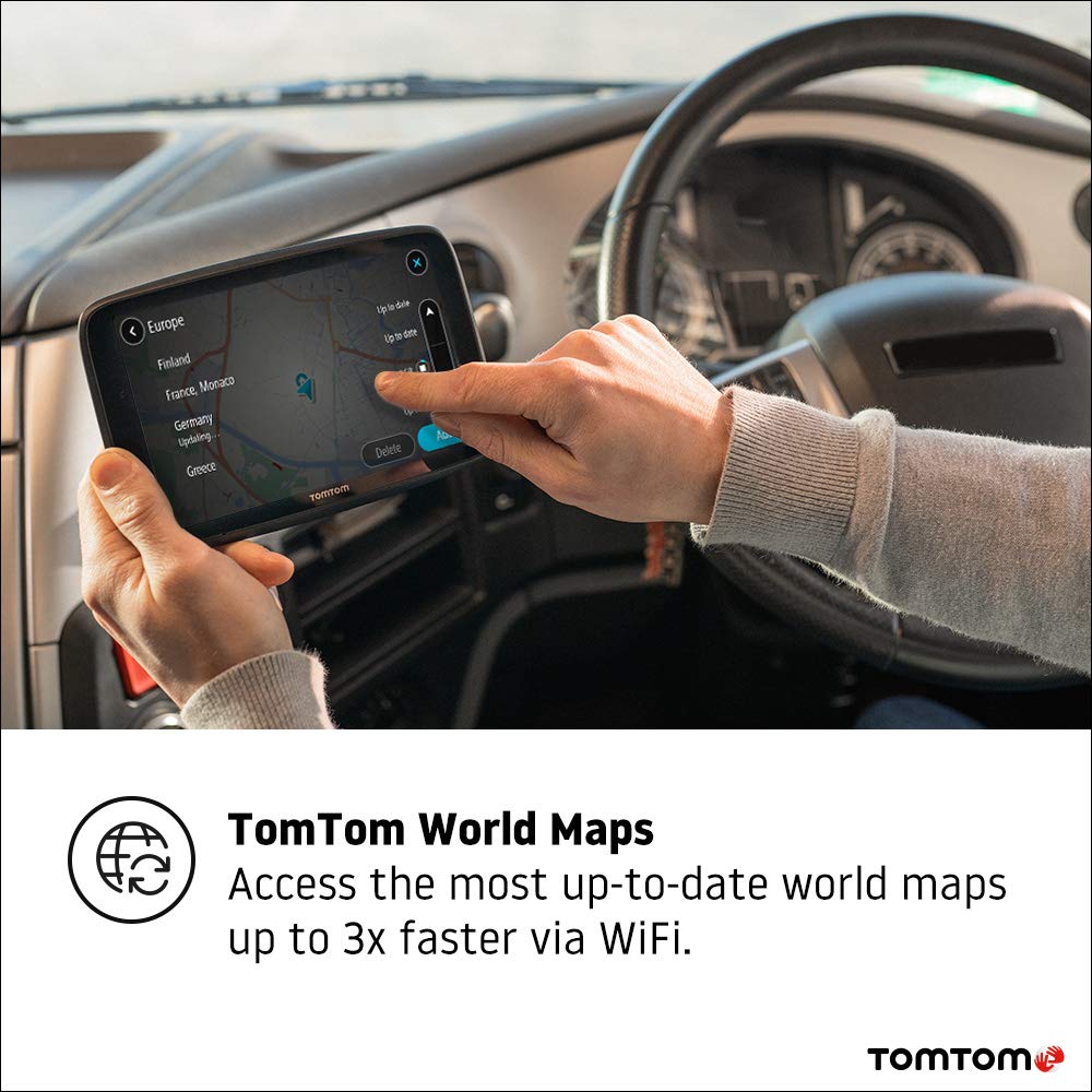 TomTom Truck Sat Nav GO Expert, 6 Inch HD Screen, with Custom Large