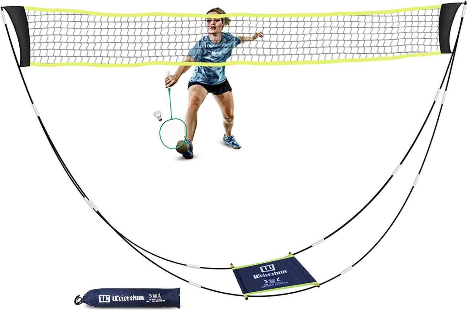 SolForis Portable Badminton Net with Carrying Bag Folding Volleyball Badminton Net – Easy to Setup Suitable for Outdoor/Indoor Court, Backyard, No Need Tools : Sports & Outdoors