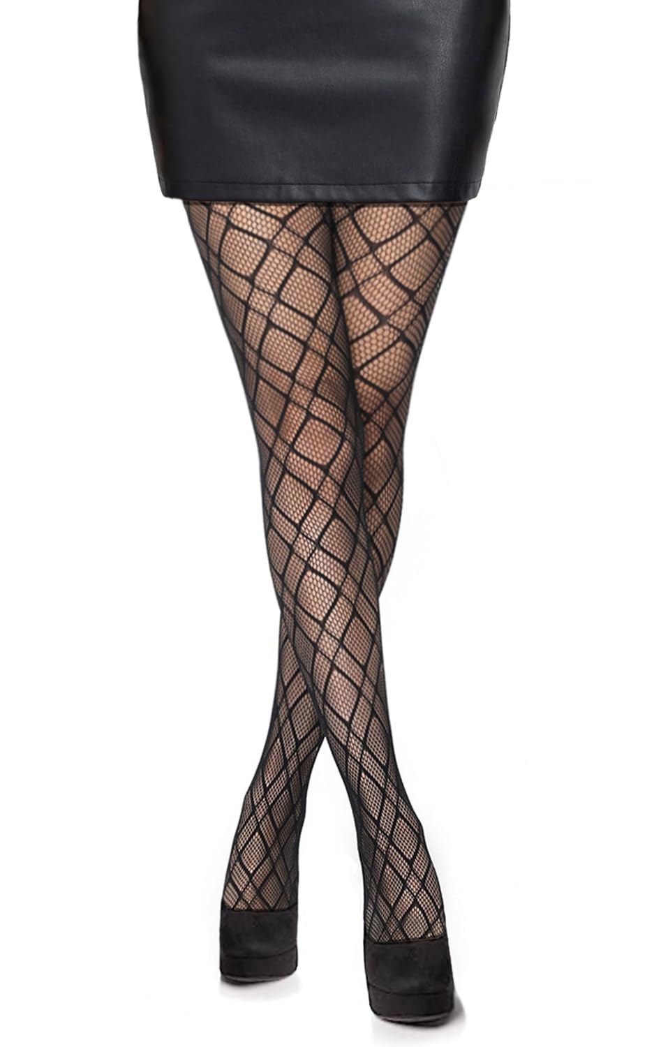 Simply Joshimo Womens Black Patterned Fishnet Net Tights/Ladies Fashion Pattern Pantyhose