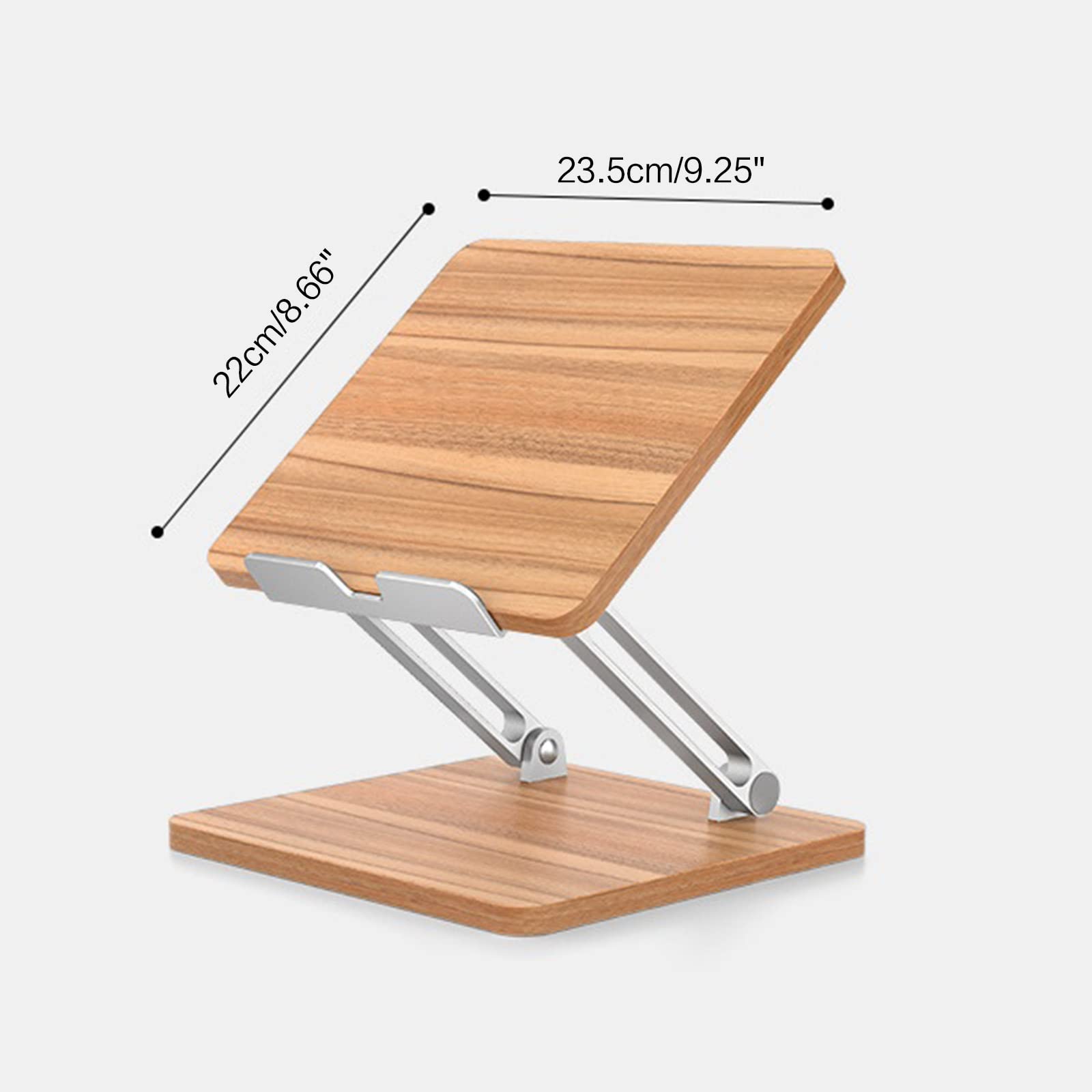 Soporte de madera para laptop, altura ajustable, soporte ergonómico para cama, para tableta, portátil, de madera de 12 a 17 pulgadas