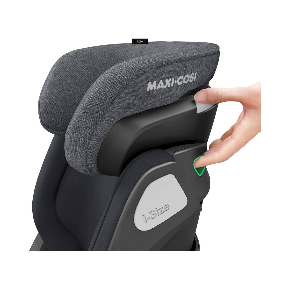 Maxi-Cosi Kore i-Size Seggiolino auto per bambini 3,5 - 12 anni, 100 - 150 cm, ISOFIX, Altezza/Larghezza regolabile, Sistema di protezione laterale SPS Plus, Authentic Graphite