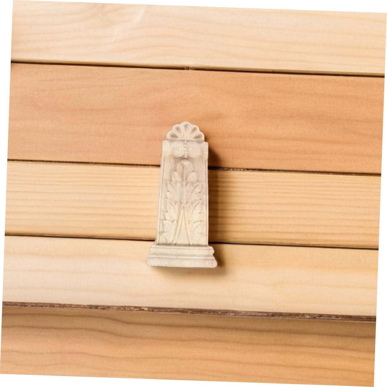 Holzkonsolen Klassische Wohnraumdekoration 2 Stück im Europäischen Stil im Landhausstil Geschnitzte Zierleisten Einfache Montage für Regale