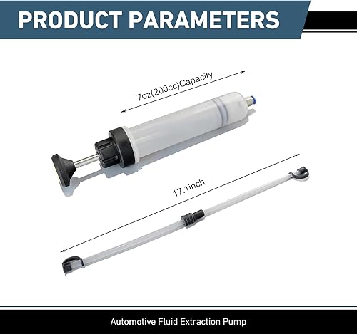Miniatura 2 de Bomba extractora de fluidos automotriz, bomba de extracción y llenado manual de alta calidad de 200 cc, extractor de líquidos con 2 mangueras,