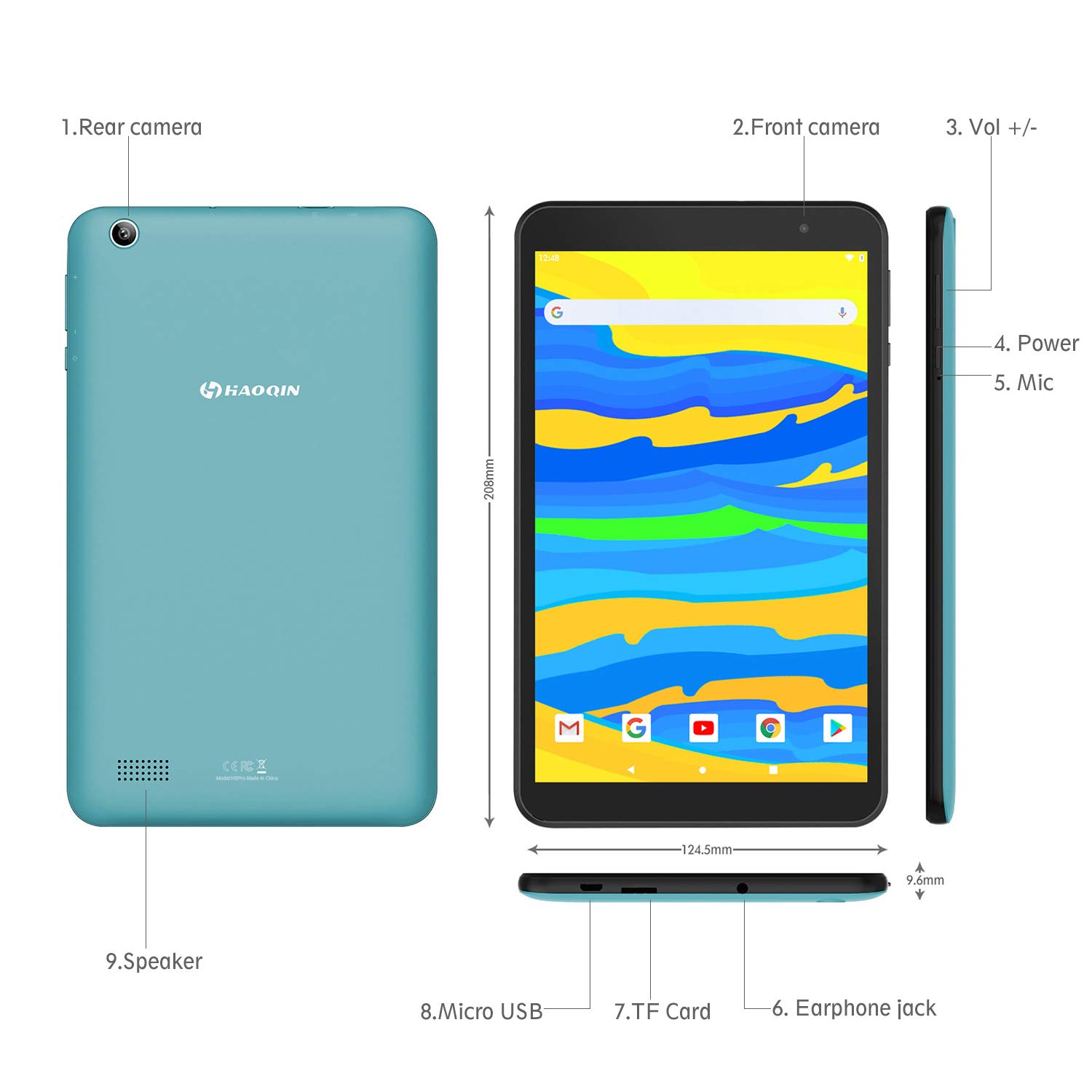 HAOQIN H8 Pro（8インチタブレット） TABLET HAOQIN H8 PRO ANDROID BLUETOOTH CZARNY 8 C