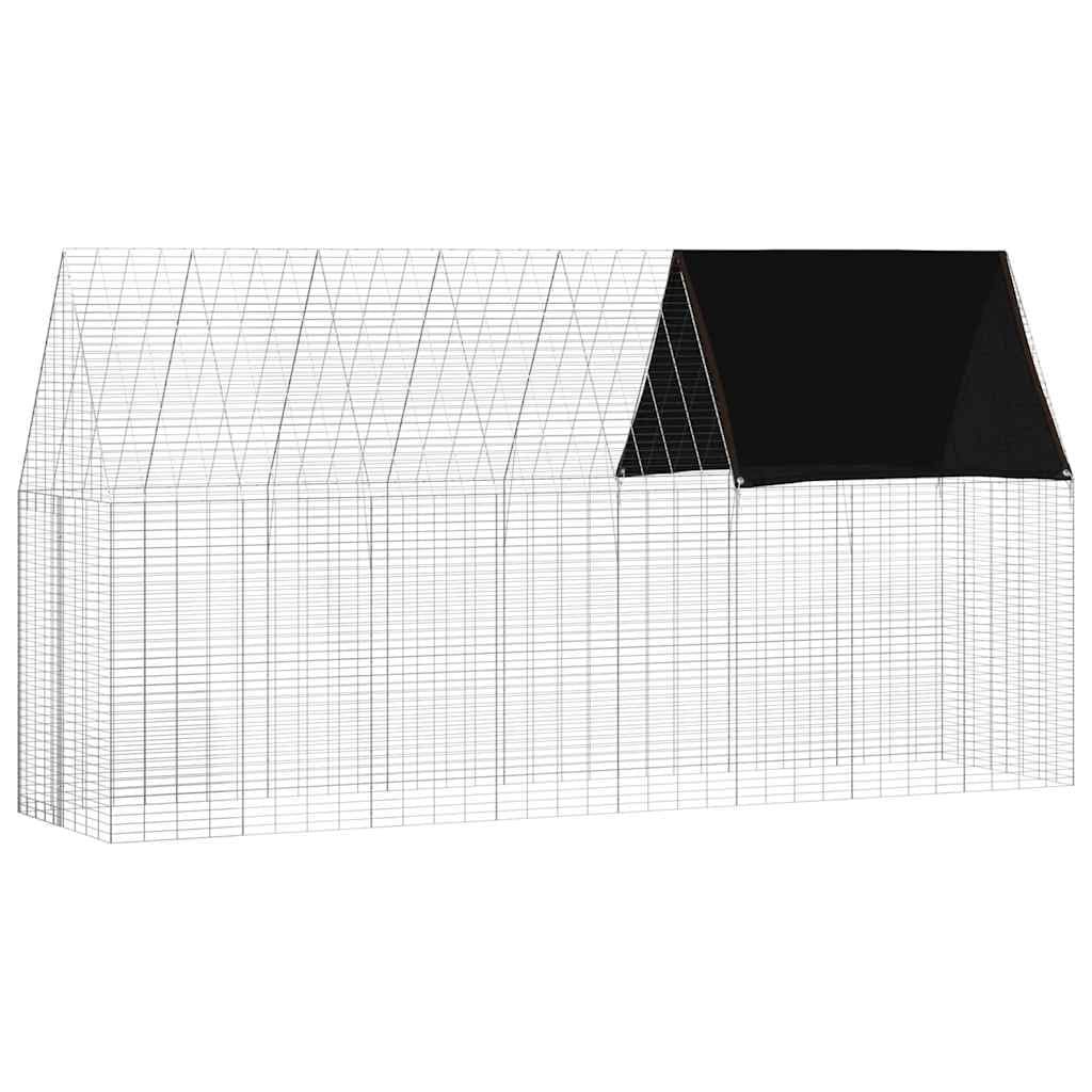 Zewnętrzna klatka dla królików ze stali ocynkowanej 400 x 100 x 210 cm