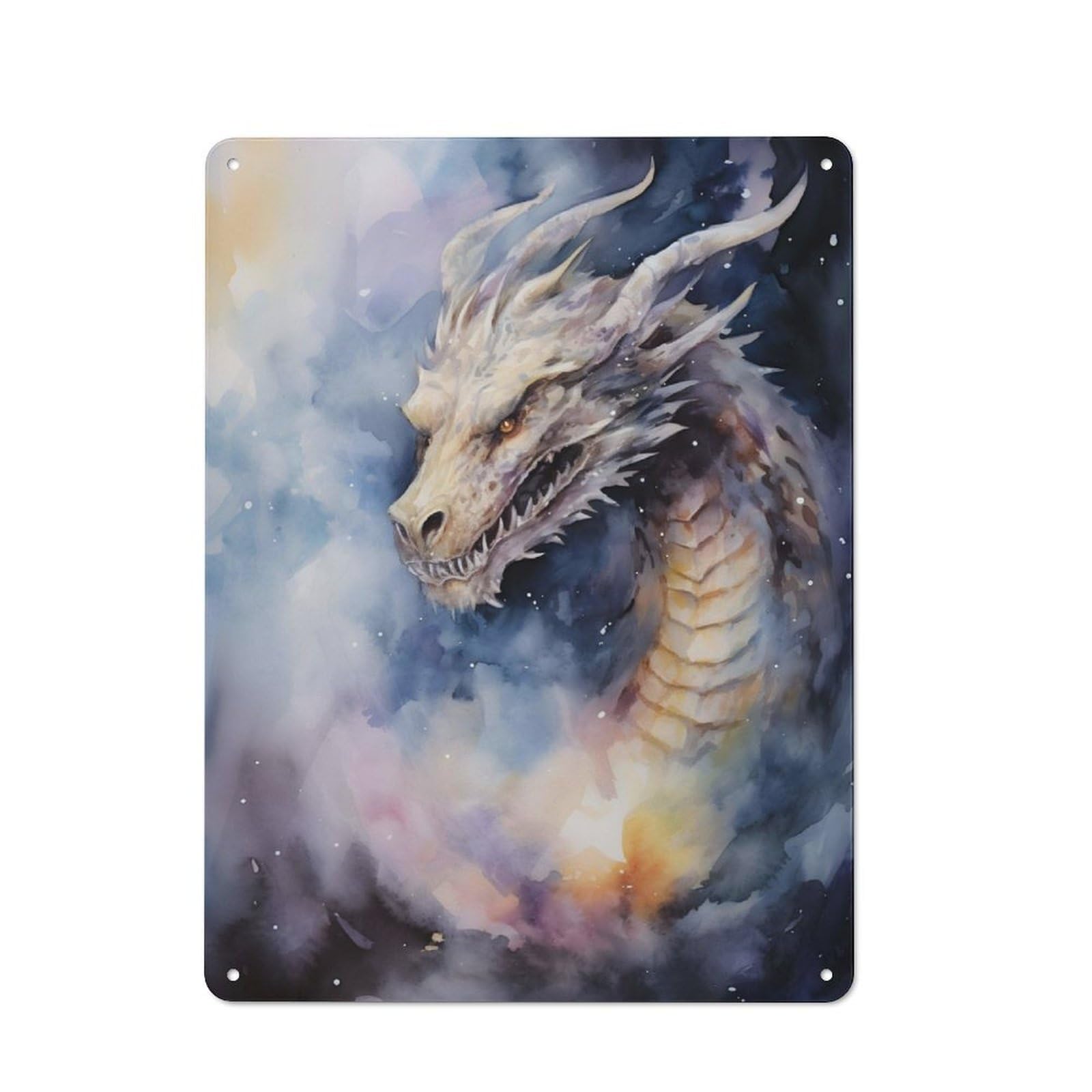 Junmoney Head Of A Dragon Metal Sign 40X30cm With For Home Bar Wall, Rustic Decor, For Collectors Decorating Home Bars And Entertaining Spaces