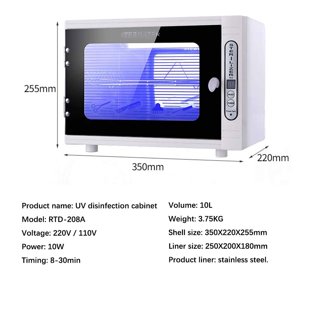 UV-Sterilisatorschrank, Maniküre Werkzeuge UV Desinfektionsbox mit Timer, Handtuch Aufbewahrungskoffer Organizer Schrank, Scheren Nagel Werkzeuge Sterilisator Ausrüstung für Beauty Hotel Salon,A