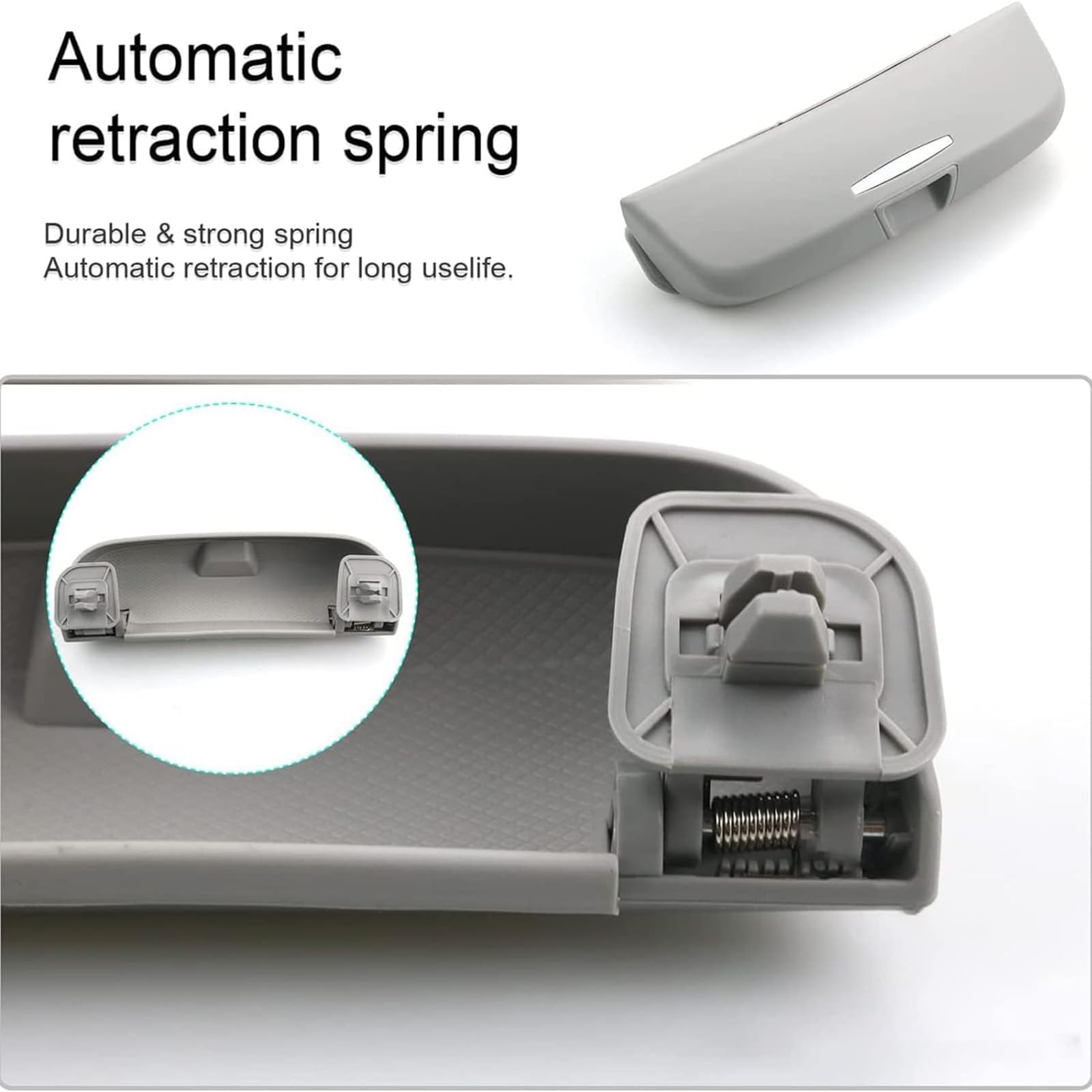 Porte Lunettes Pare Soleil Voiture pour Hondα Vezel 2016-2022, Support Étuis Lunettes Organiseur BoîTe Rangement Arrimage ABS Multifonction Accessoires Intérieurs,B/Grey