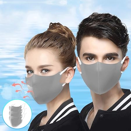 amazon 夏用マスク 3枚入り ひんやり感 衛生的 洗えるマスク 抗菌防臭 肌にやさしい uvカット 冷感マスク 洗える xingmeng 家庭用マスク