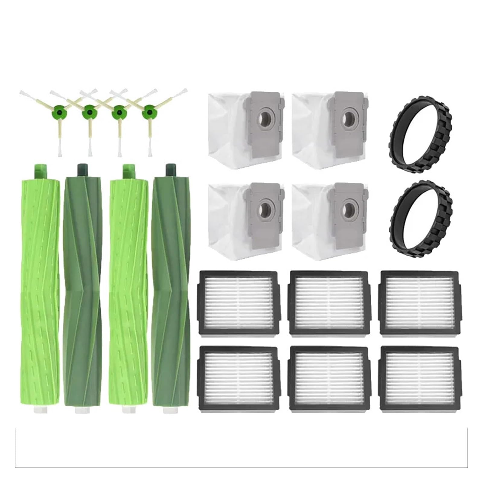 Compatibile con IRobot Roomba i7/i6/i8/i3/E5/E7 Series Kit Filtro HEPA Spazzola Laterale Sacco for Polvere di Ricambio, Set Pulizia Profonda for Peli di Animali(20PCS SET)