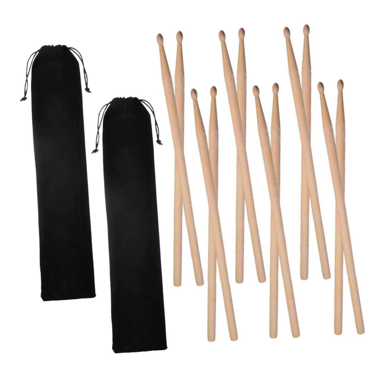 BESPORTBLE 2sätze Ahornholzspitze Inklusive Tragetasche für Schlagzeug und Percussion Robustes Holz-drumstick-zubehör mit Aufbewahrungsbeutel