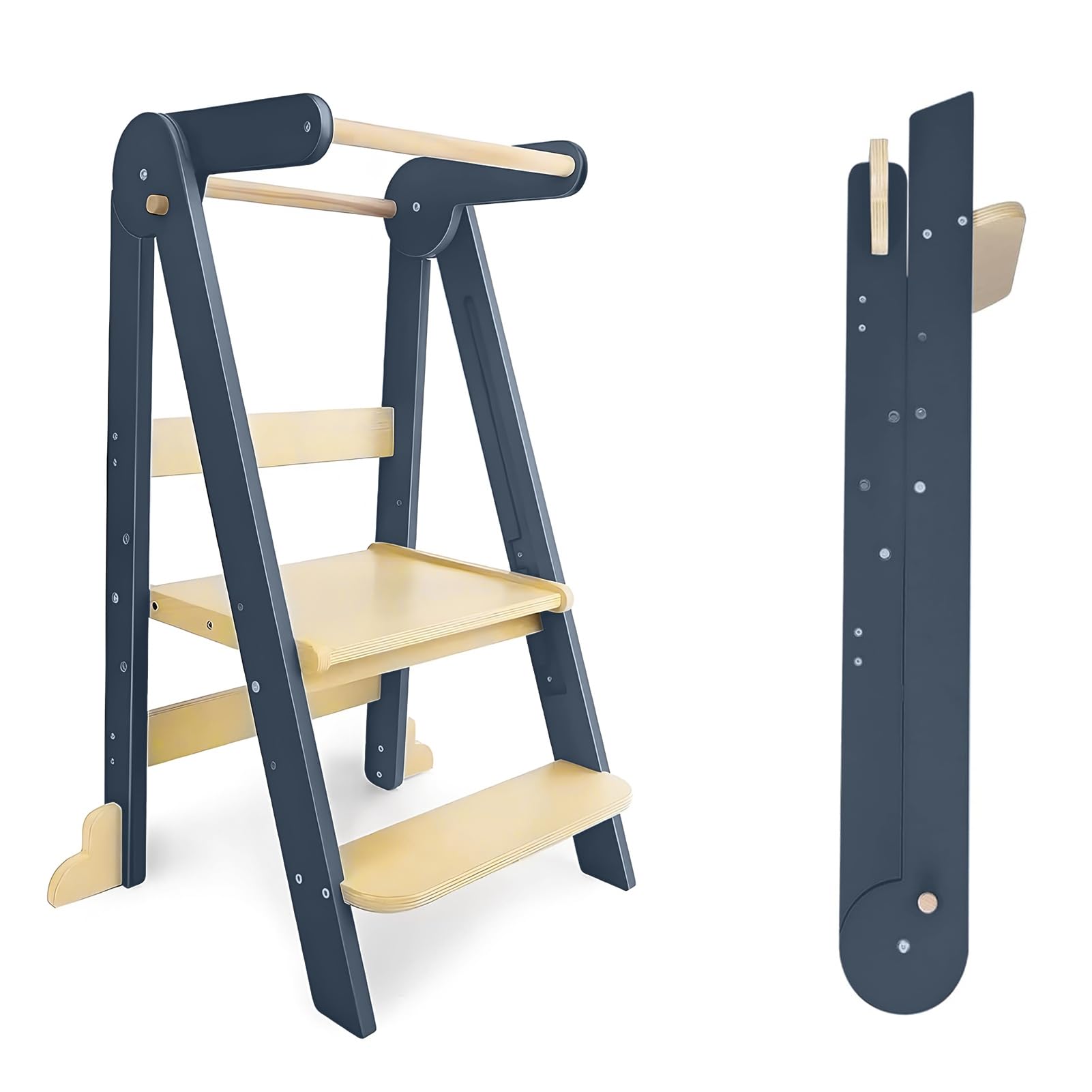 Tour d'apprentissage pliable Little Partners avec tabouret de cuisine