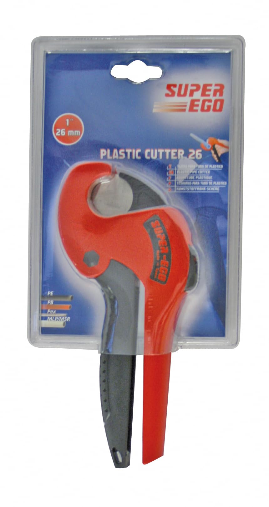 SUPER EGO 568060000 - Tijera plastico 26 mm blister sego