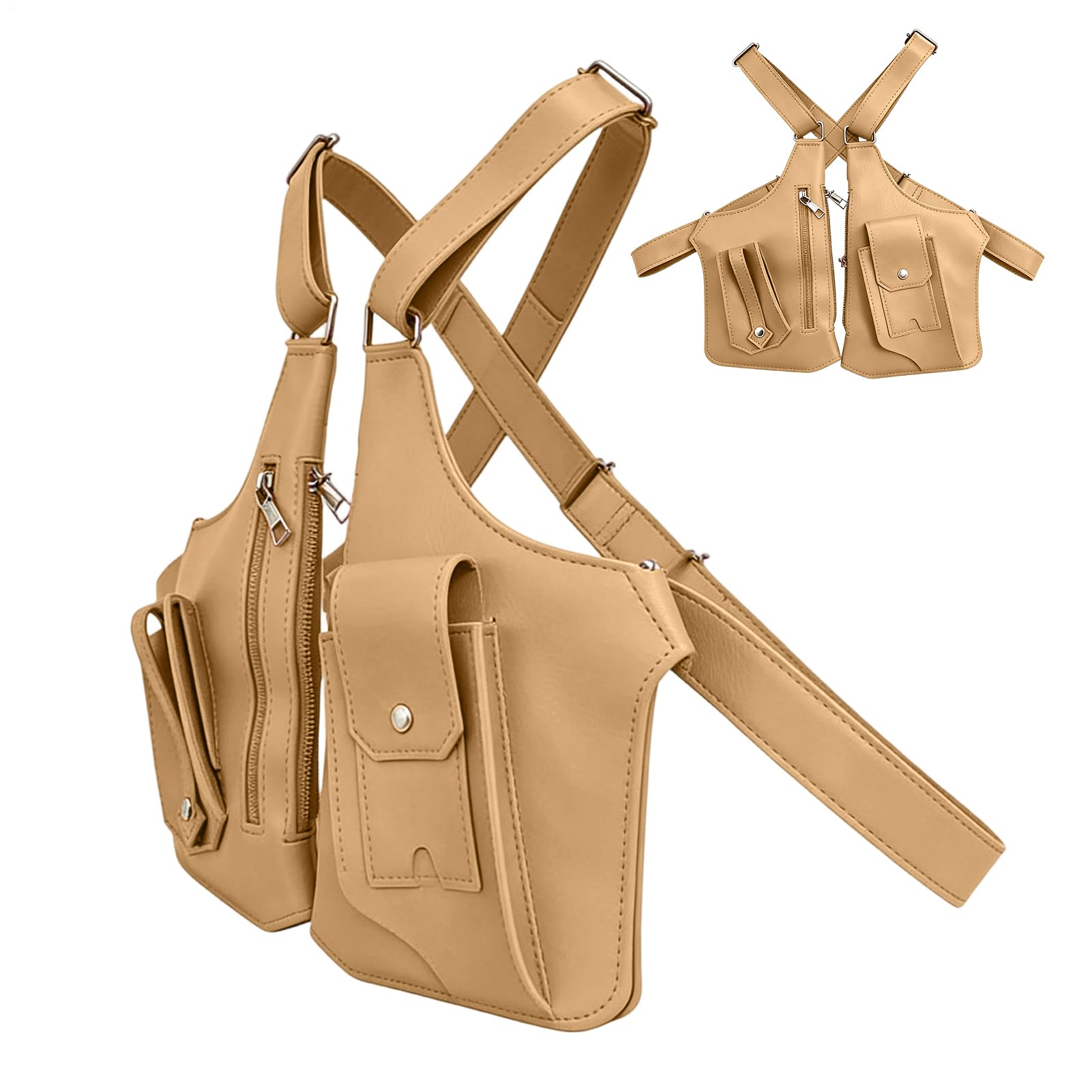 Bolso de hombro doble ajustable para viajes, running y moto 7