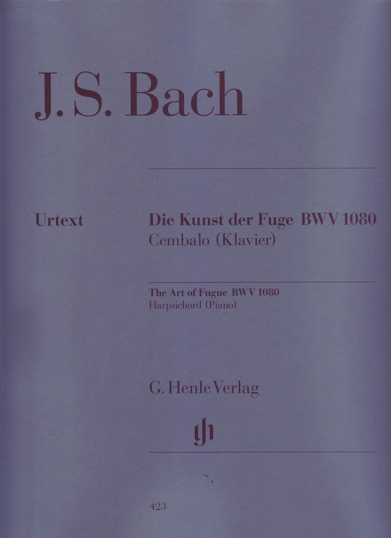 Art of the Fugue BWV 1080 - piano - (HN 423)