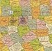Texas Map Store Texas Zip Code and County Map Shows All 254 Counties of Texas and Over 1900 Zip Codes Includes Inset Maps of Major Metropolita