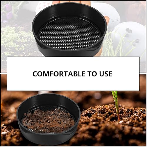 Miniatura 4 de Happyyami 2 Sets8 unids tamiz de suelo de malla fina filtro de arena minería tamiz de jardín fino Sieve jardín tamiz conjunto de compost herramienta