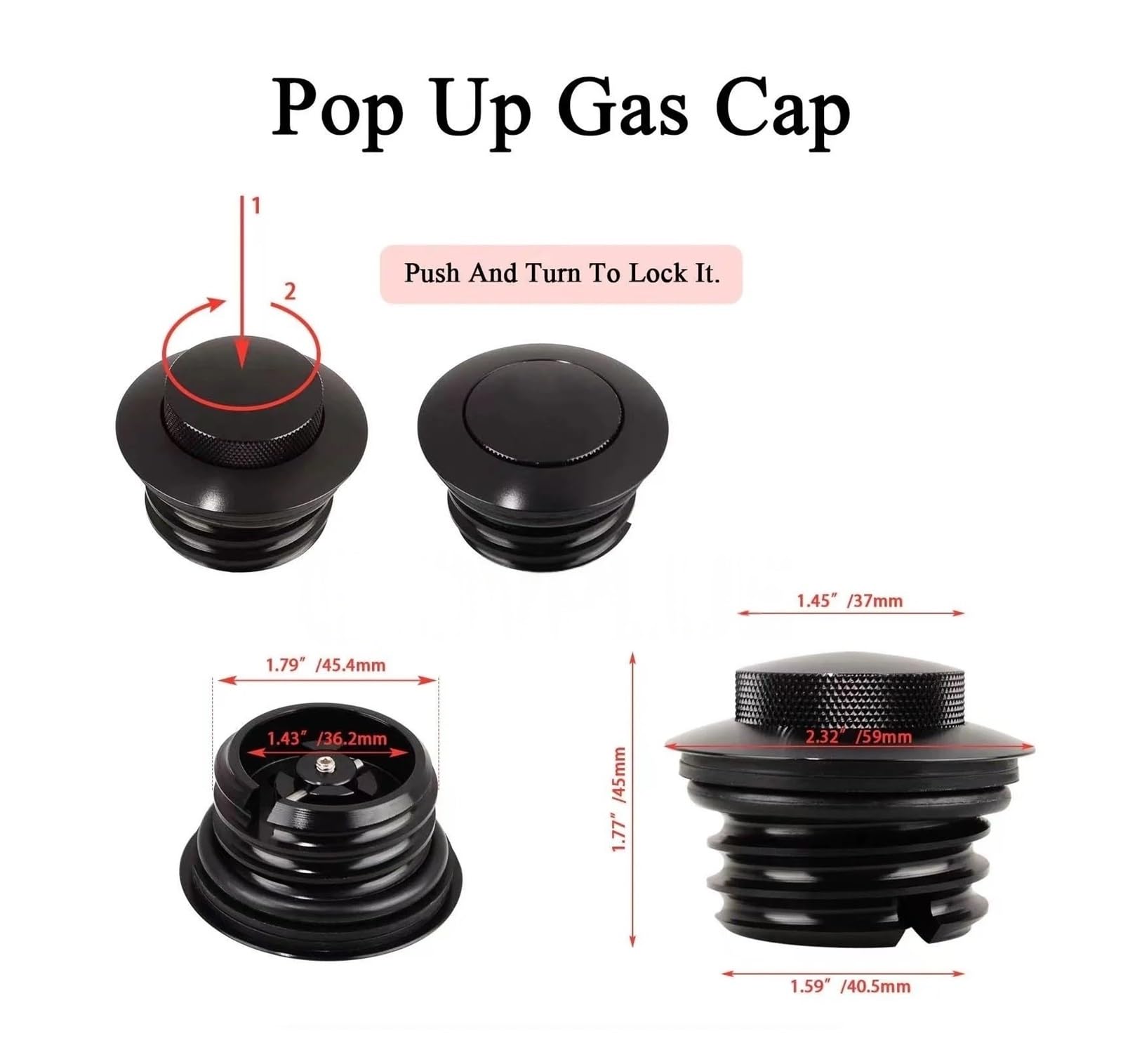 Tappo Serbatoio Tappo Serbatoio Moto Per Ha&rley Touring Softail Sportster | Resistente Coperchio Del Serbatoio Del Carburante In Alluminio Con Guarnizione A Prova Di Perdite, Design