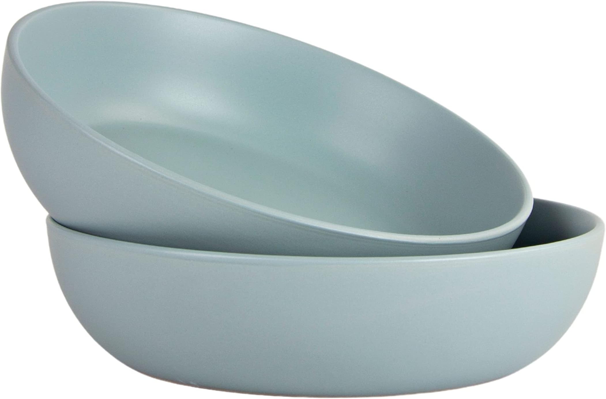 10 Strawberry StreetWazee Matte 9"/48oz Serving Bowl, Set of 2, Mineral Blue