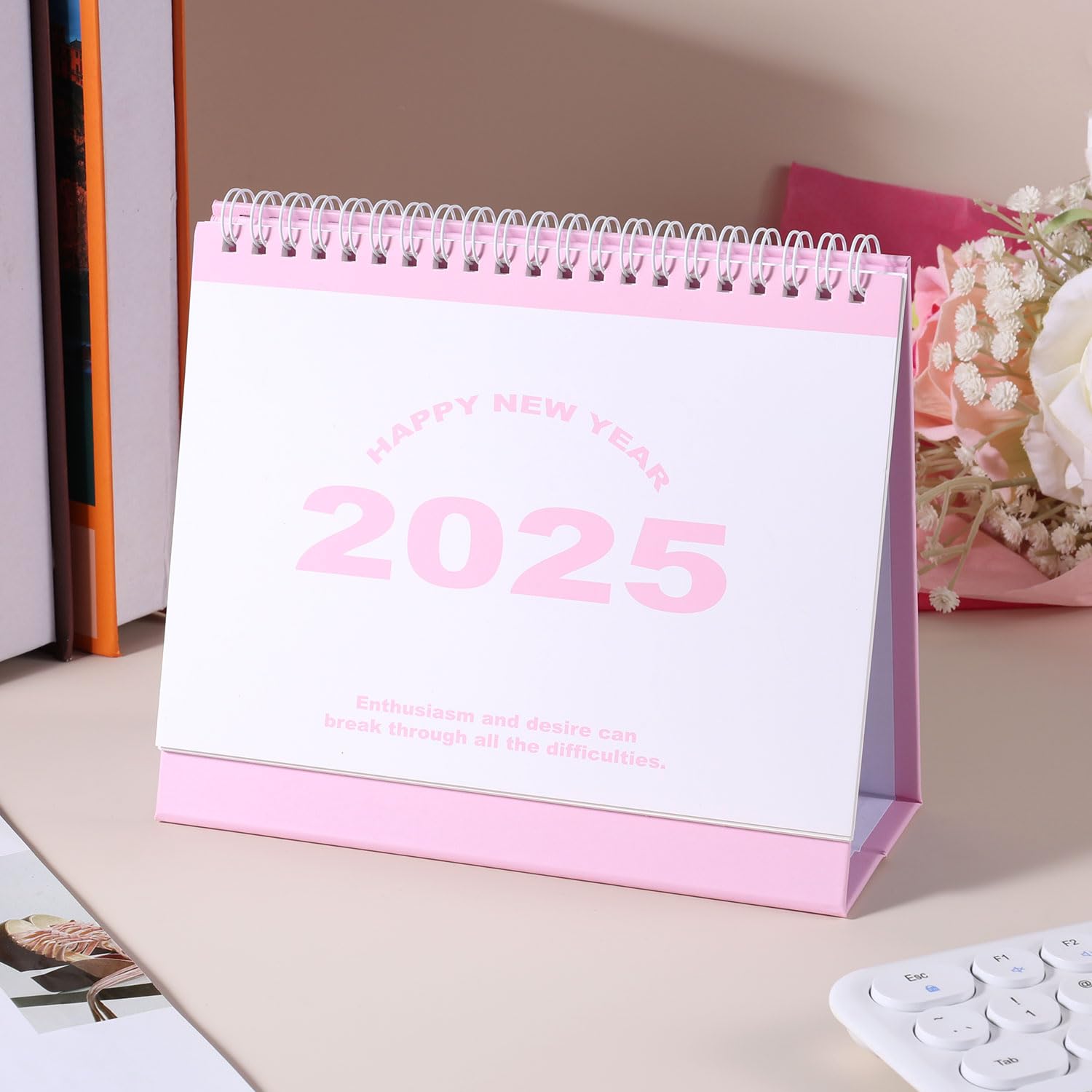 Calendario Da Tavolo 2025-2026 A Spirale Verde Menta - Ottobre 2025 A Dicembre 2026, Con Memo E Lista Cose Da Fare (19x8x16 Cm)