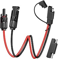 Vista 1 de ELECTOP Cable de conector de panel solar, conector SAE de 10 AWG a conectores solares macho y hembra, cable de extensión fotovoltaica para panel