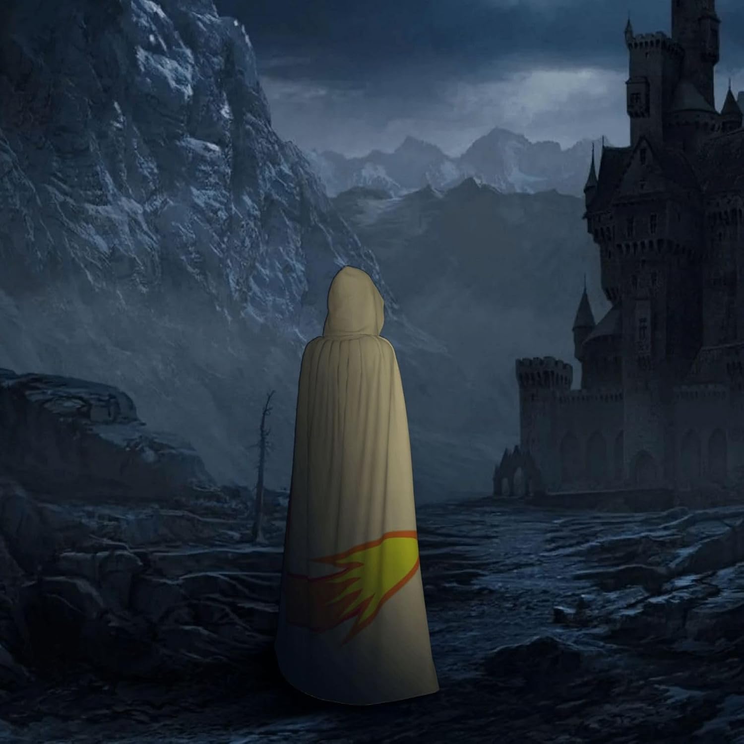SSIMOO Comet Eye-Catching Cosplay Costume Cape for Women - Unisex Vampire Cloak for Halloween.