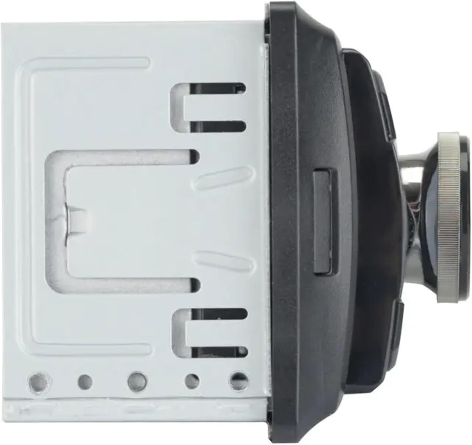 Side view of Dual Electronics XDM17BT showing shallow mounting depth