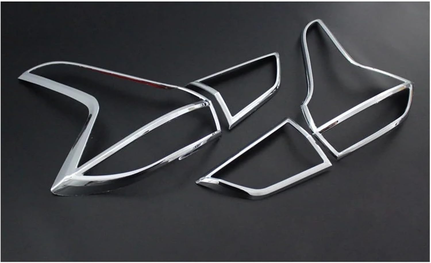 ABS Rear Bumper Tail Light Cover Trim Car Exterior Rear Warming Brake Lamp Hood Compatible For Mitsubishi Xpander 2017 2018 2019 2020 2021(Chrome)