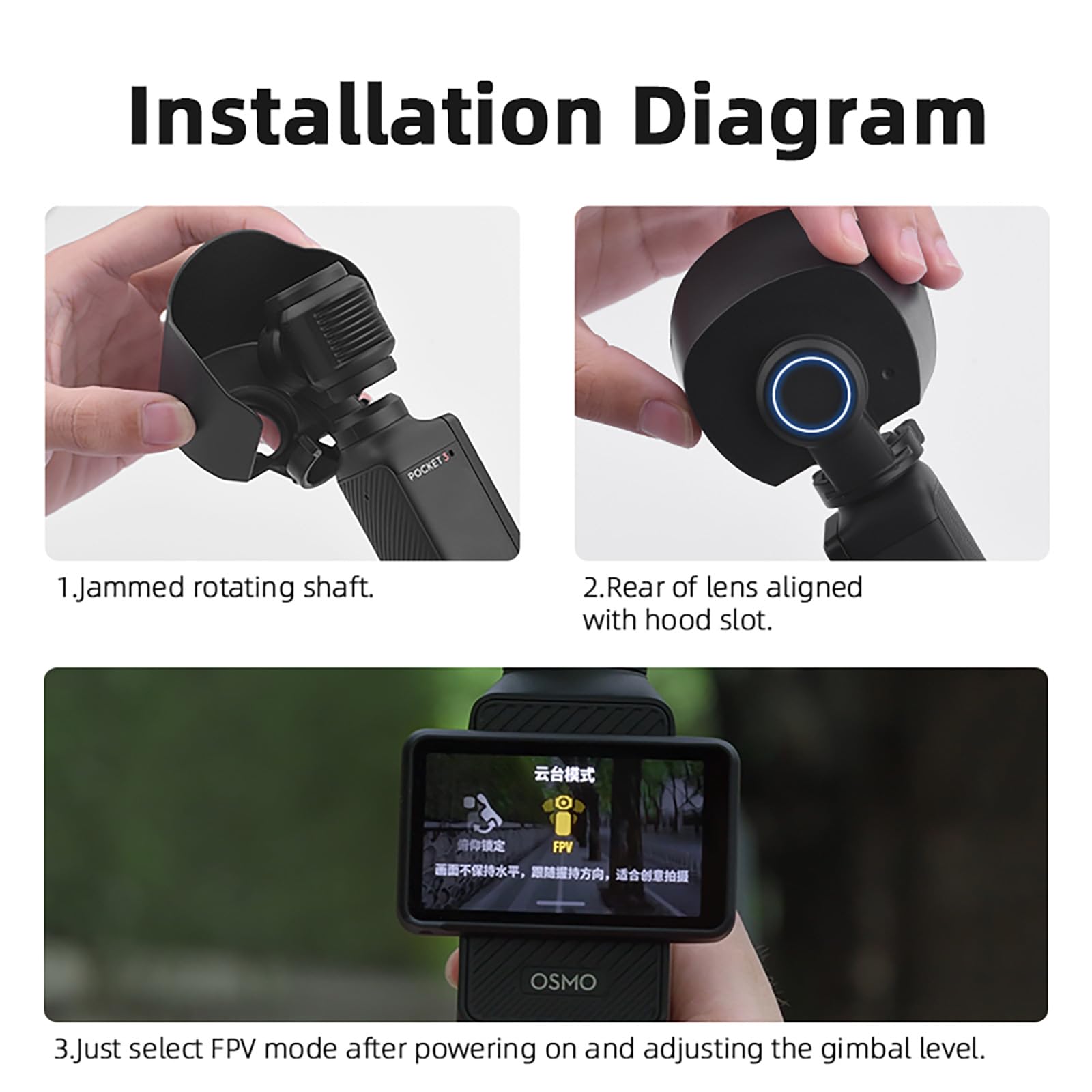 Osłona obiektywu aparatu do DJI OSMO POCKET 3 osłona ochronna na obiektyw osłona przeciwsłoneczna soczewka antyodblaskowa osłona przeciwsłoneczna akcesoria