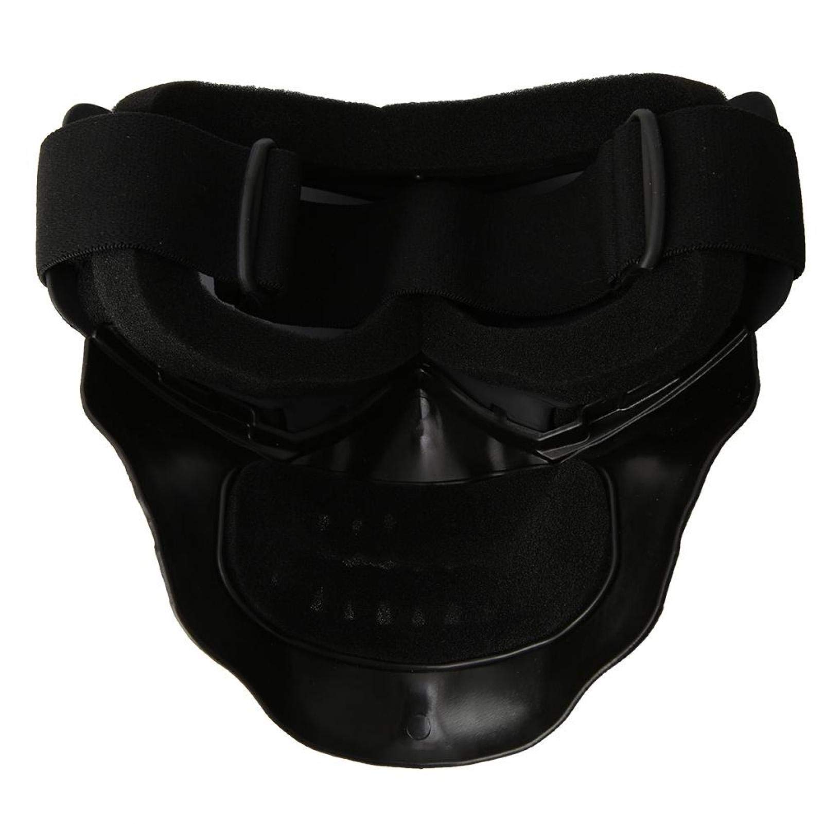 Masque Lunettes Moto Amovible Vintage Avec Motif Crâne - Lunettes Ski Moto Vélo Gris - Protection UV Anti-Buée