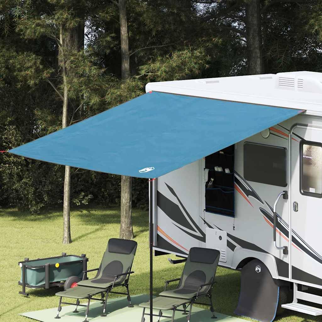Wasserfeste rechteckige Plane Polyester Grün 240x300 cm, UV beständig mit 2 Abspannseilen 700 cm, 4 Heringen und Tragetasche, Faltbare Outdoor Plane für Camping und Garten