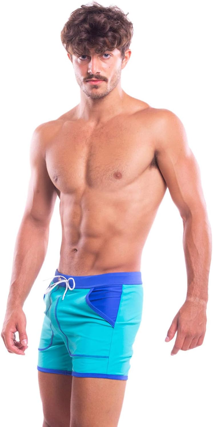 Taddlee Men Swimwear Swim Boxer Trunks Board Surf Briefs Quick Dry Pocket Shorts