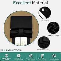 Vista 5 de HOMEIDEAS Cortinas opacas de aula para puerta delantera, cubierta de ventana de puerta de aula, persianas de privacidad con aislamiento térmico