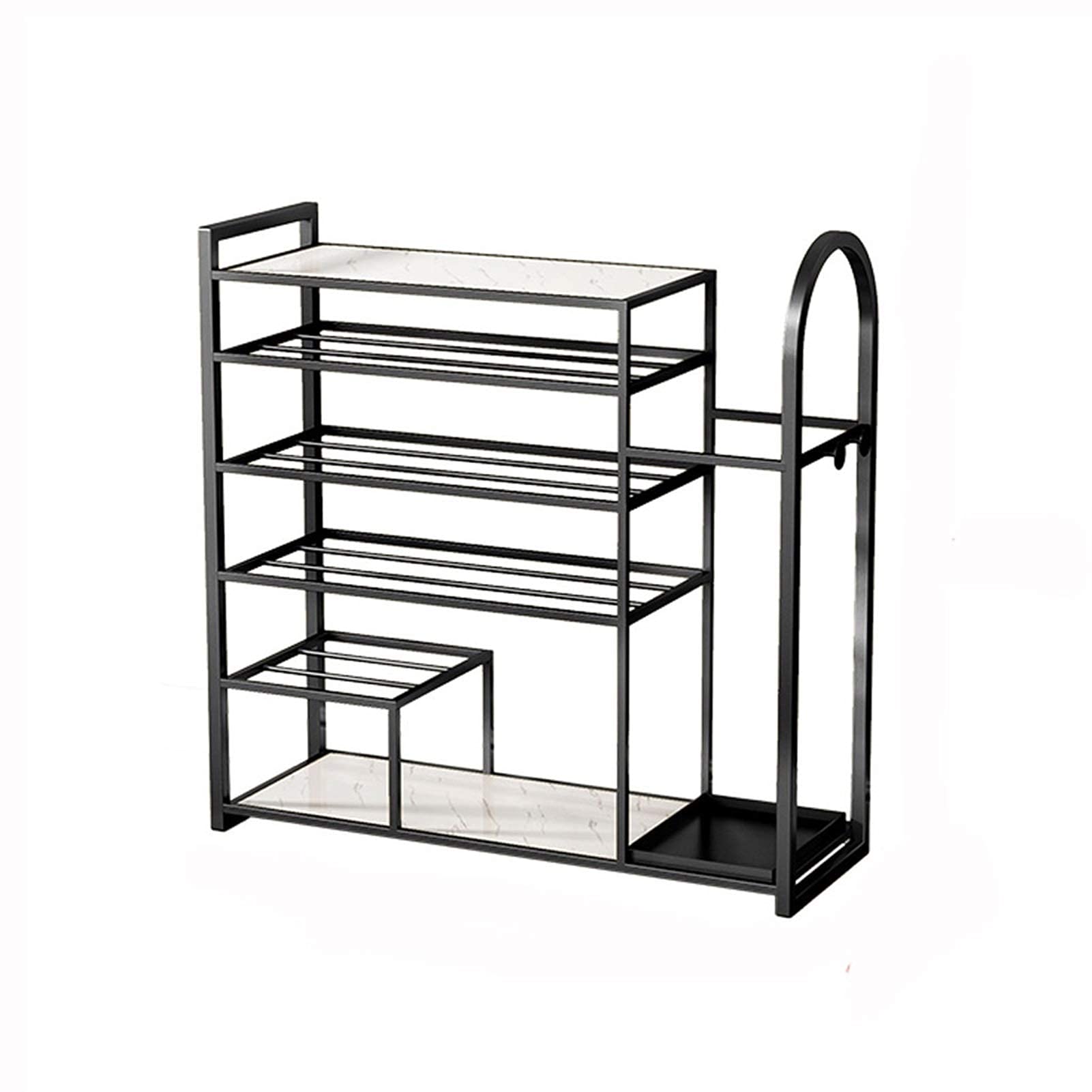 Étagère à chaussures structure métallique meuble vestiaire durable et stable