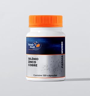 Selênio Quelato com Zinco e Cobre, 120 Cápsulas