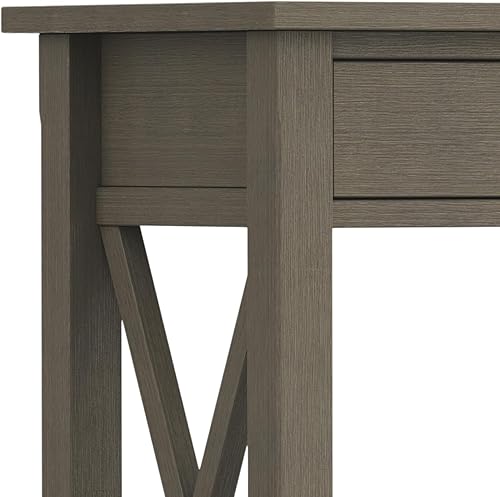 Miniatura 28 de SIMPLIHOME Kitchener Mesa consola – Mesa de sofá de madera maciza de 47 pulgadas de ancho en color blanco, mesa de almacenamiento contemporánea para