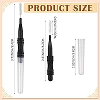 Vista 2 de Vesici 200 piezas de micro cepillos para cejas con tapa, cepillo multifuncional para laminación de cejas, peine de pestañas, carrete de cejas