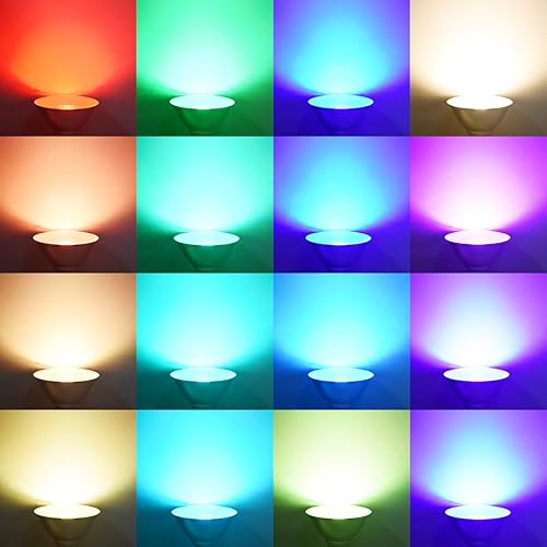 Miniatura 2 de Paquete de 2 focos RGB PAR38 para exteriores con control remoto, 30 W  90 W, bombillas LED impermeables que cambian de color, blanco cálido de 3000