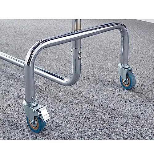 Bastidor De Ropa De Alta Resistencia En Ruedas, Carril De Ropa De Capacidad De 280 Libras Con Altura Ajustable Y Varilla Extensible, Organizador De Almacenamiento Plegable Portátil Para La Ropa Dormit