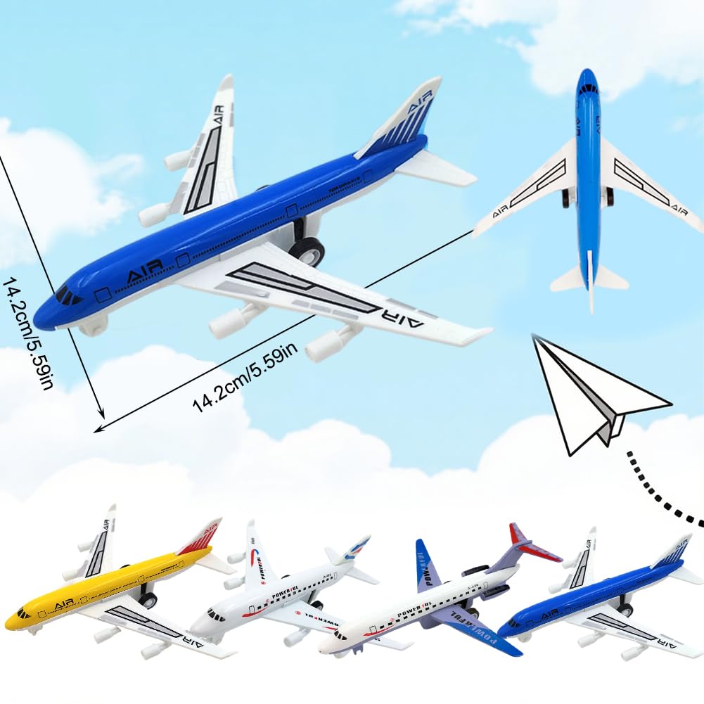 APPCRFM Planes Model Aircraft Toy, Aircraft Toy for Collection Display, Decorations for Aviation Enthusiasts, Airplane Decorative Toys for Home Decoration, 4pcs - Image 2