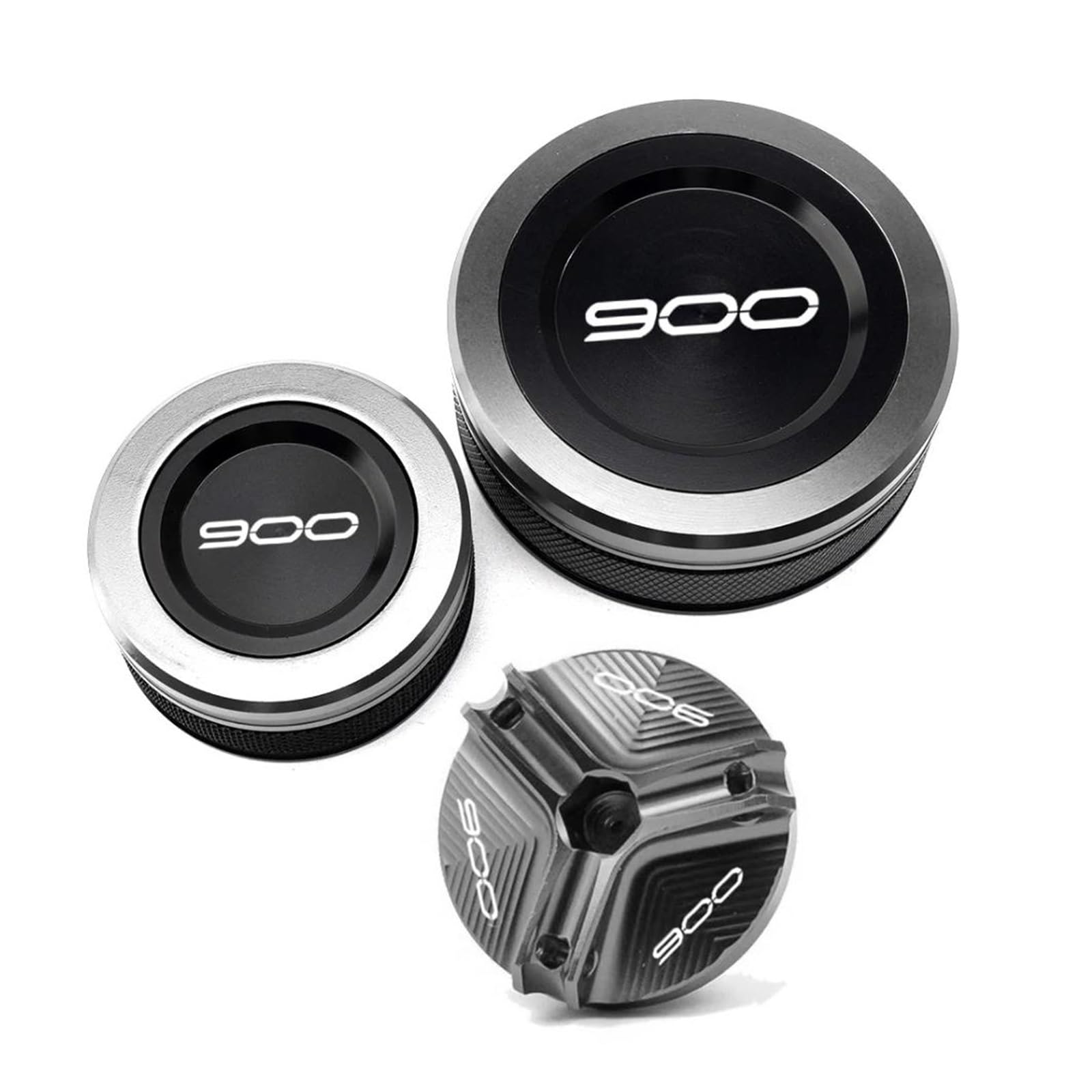 Tapón Llenado Aceite del Motor Tapa del Depósito De Líquido De Freno Delantero Trasero Y Tapa De Llenado De Aceite para Z900RS, Z900SE, Z900RS SE (2017-2023, 2024 Y 2025)(Titanio,3PCS)
