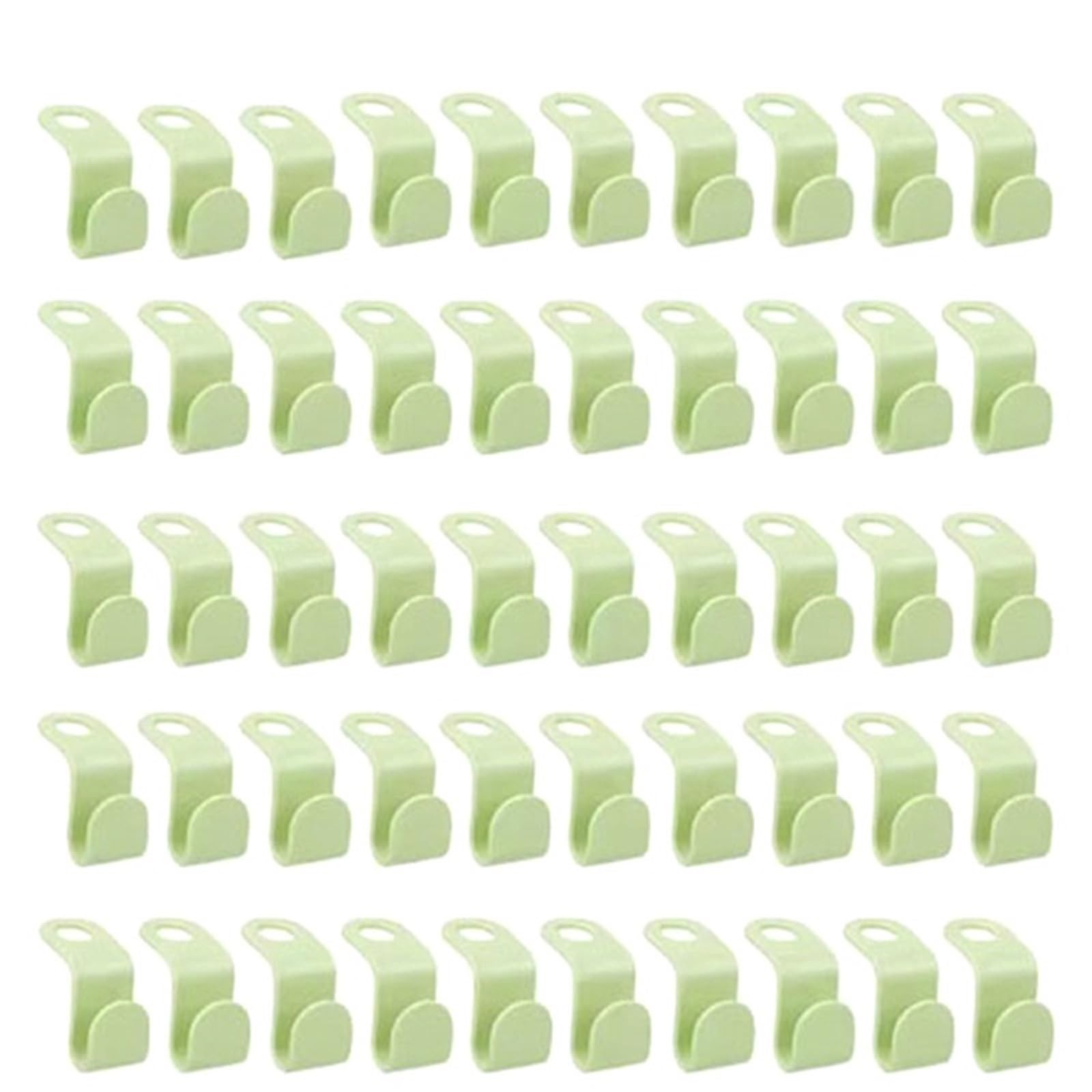Hangers for Clothes Space Savers 300-Count Hanger Connector Clips - Space-Saving Tools to Organize Closets Efficiently(Green)