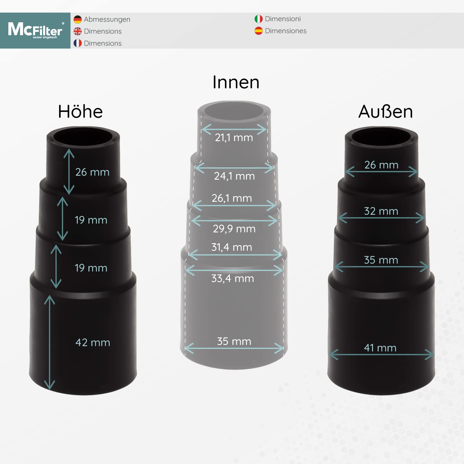Accessori Aspirapolvere Adattatore Tubo Universale Per Aspirapolvere - Collegamento Senza Polvere Per Trapano E Smerigliatrici Tubo Aspirapolvere Rowenta
