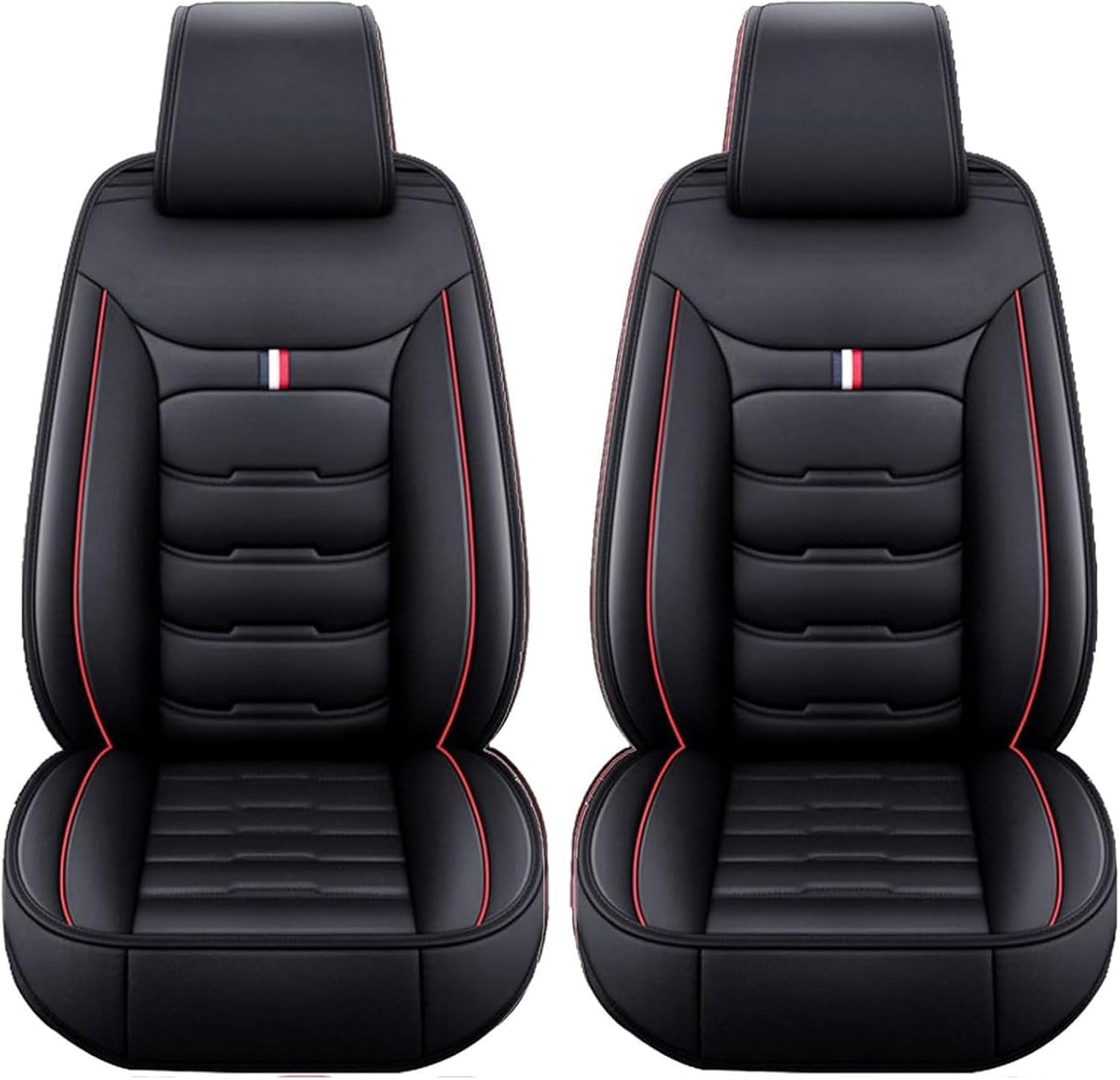 Vordersitze Set Auto Sitzbezüge für VW Amarok 2009-2024 2025, Schonbezug Autositz Wasserdicht rutschfest Vordersitze Autositzschutz Innenraum Zubehör,B/Black and Red