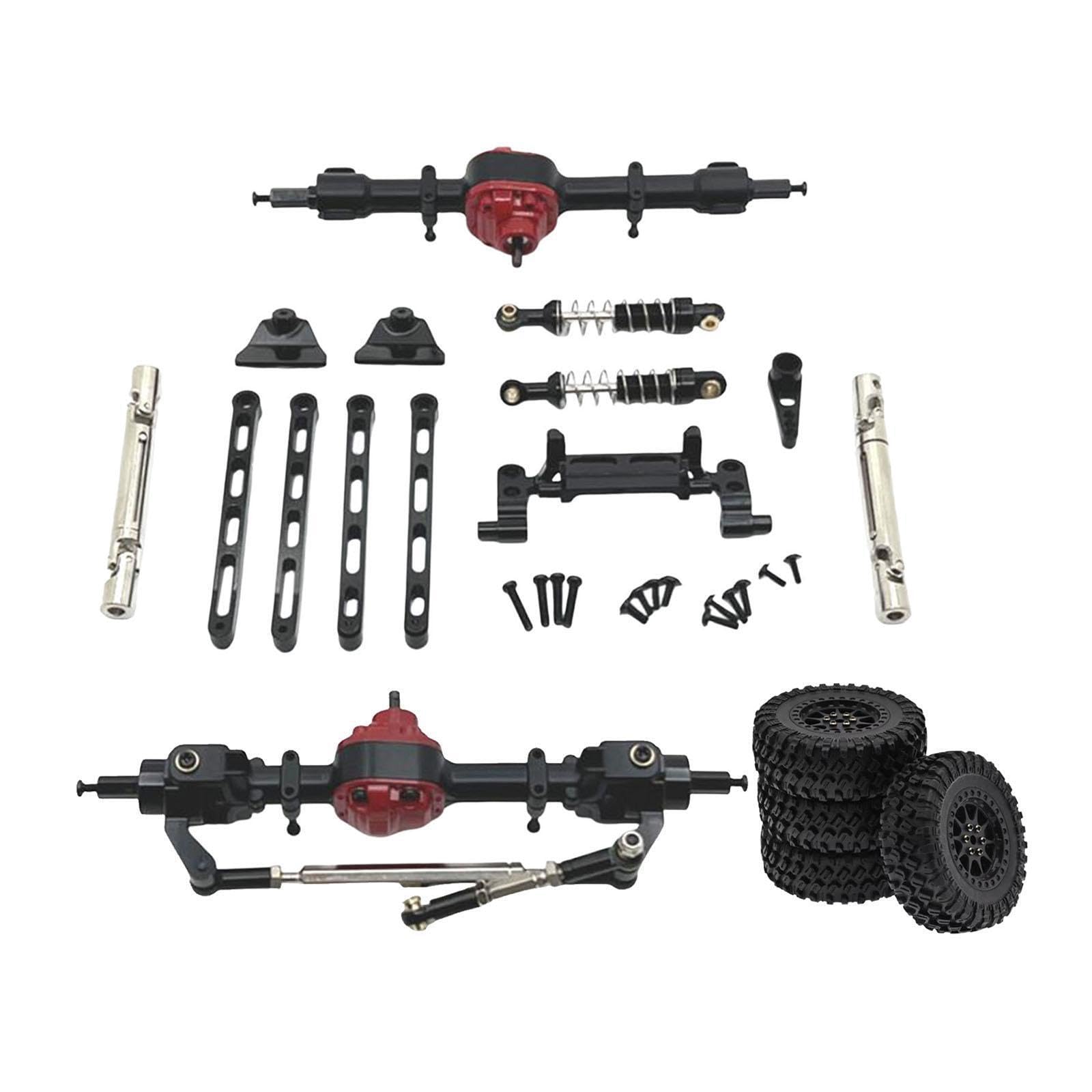 Parti di ricambio per veicoli RC Kit in metallo per assemblaggio assale anteriore 1/12, realizzati per prestazioni e longevità migliorate Set di